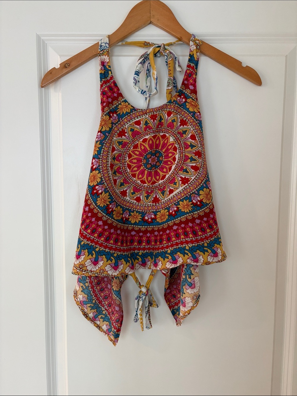 Billabong Red and Blue Mandala Halter Camisole